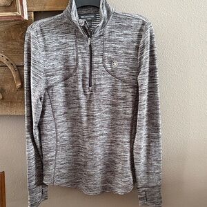 Ariat Women’s Heathered Brown Zip-Up Pullover Top